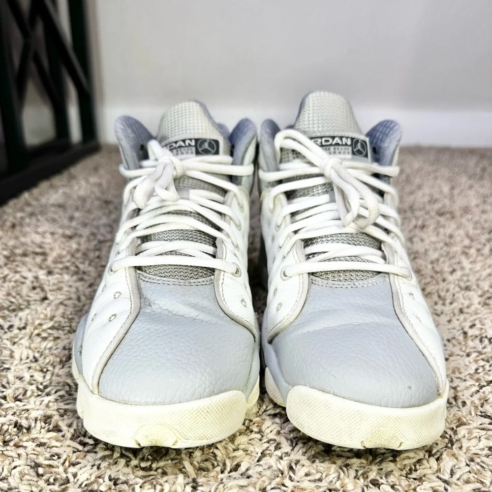 Nike‎ Team Jordan Youth Size 7Y/8.5W White Gray 820273-103 Shoes Sneakers
